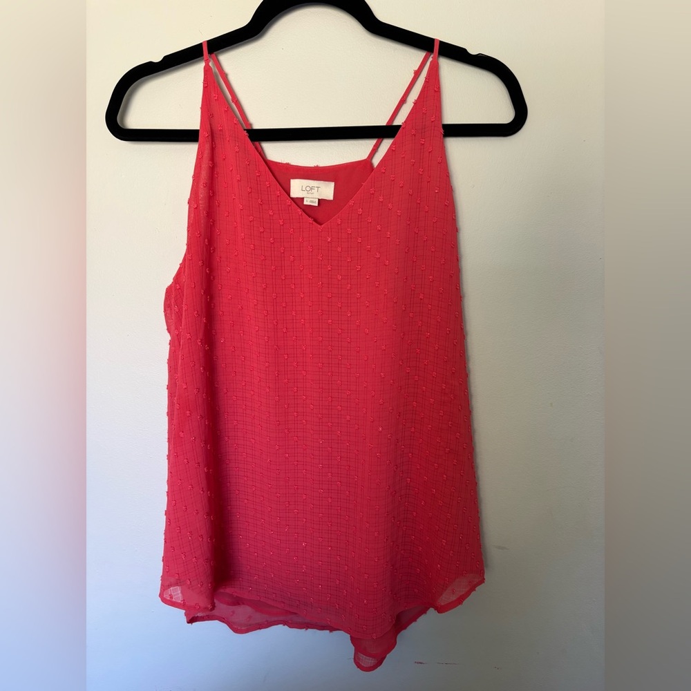 LOFT Coral V-Neck Spaghetti Strap Tank
